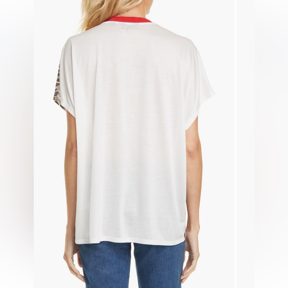 Ted Baker Multicolor Leopard Print Short Sleeve Top - Picture 3 of 6